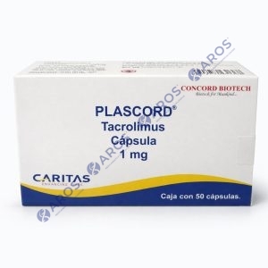 Plascord Tacrolimus 1Mg C/50 Capsulas